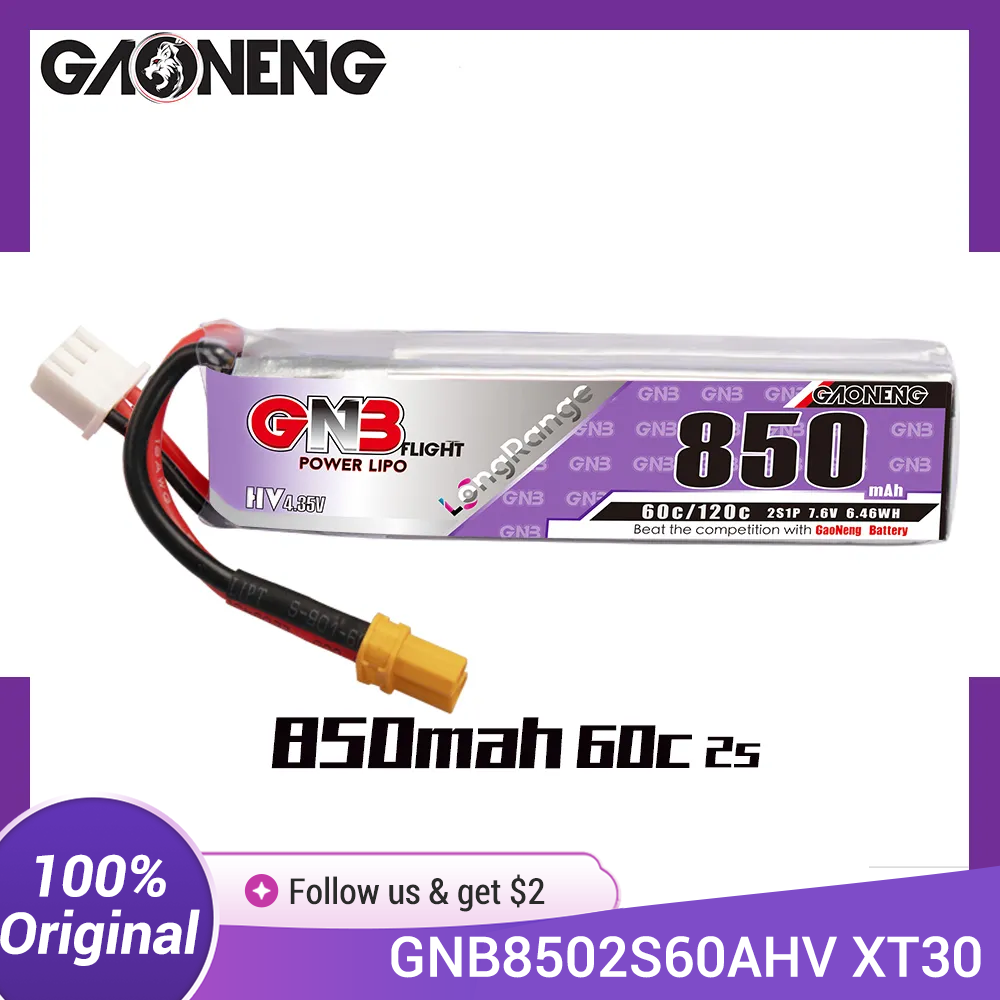 Drone Battery 3S - GAONENG GNB LiPo Battery 850mAh 2S
