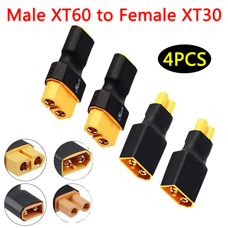 Drone Battery Balance Charger - 4Pcs XT60 to XT30 Plug Female