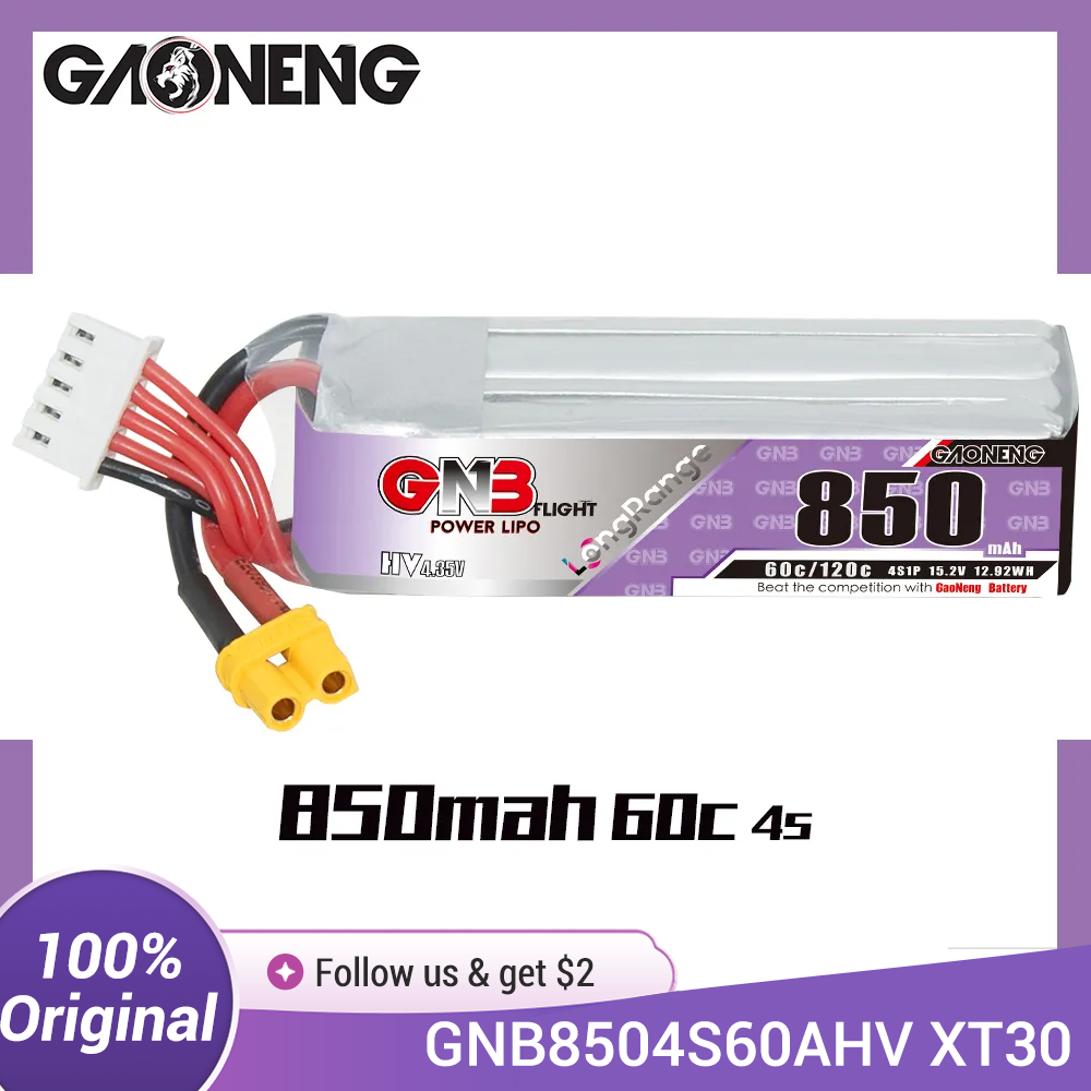 GAONENG GNB LiPo Battery 850mA - Drone Battery 4S ulasan dan harga