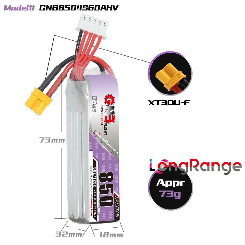 GAONENG GNB LiPo Battery 850mA - Drone Battery 4S ulasan dan harga