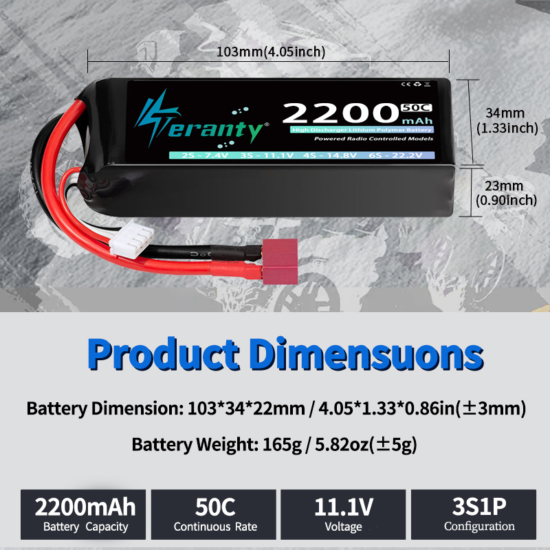 TERANTY 3S 2200/2400/2600mAh L - Drone Battery Plate ulasan dan harga