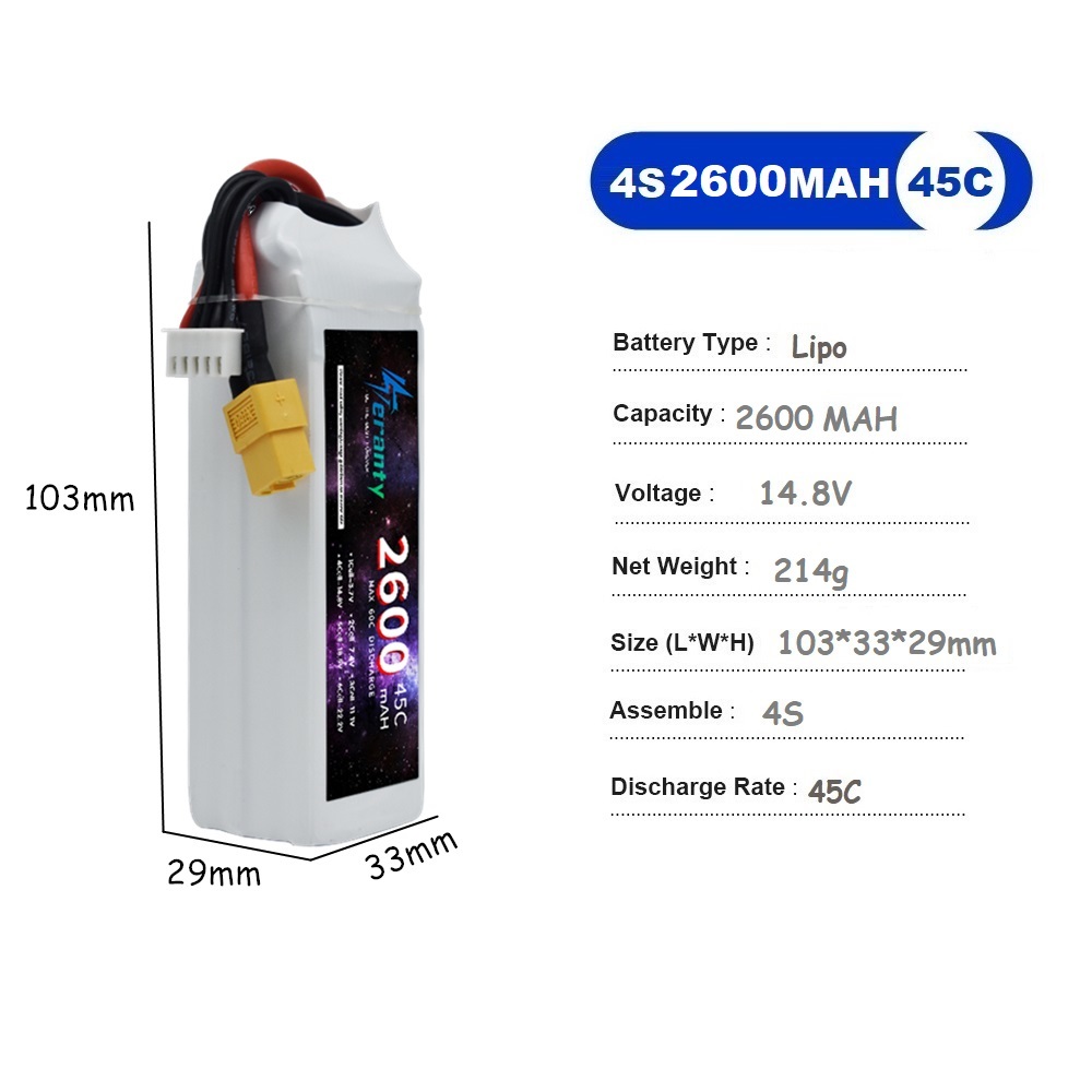 4S LiPo Battery 14.8V 1500mah  - Drone Battery 4S ulasan dan harga