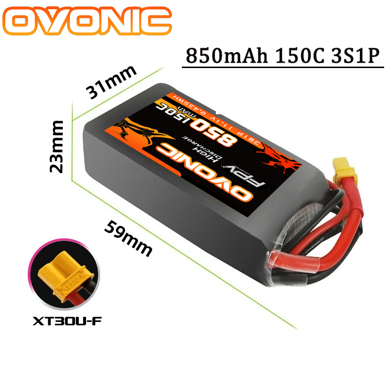 OVONIC 150C 850mAh Lipo Batter - Drone Battery 4S ulasan dan harga