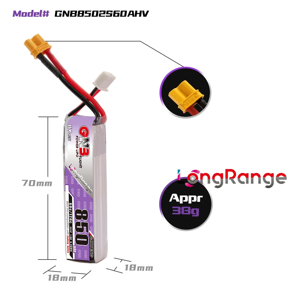 GAONENG GNB LiPo Battery 850mA - Drone Battery 3S ulasan dan harga