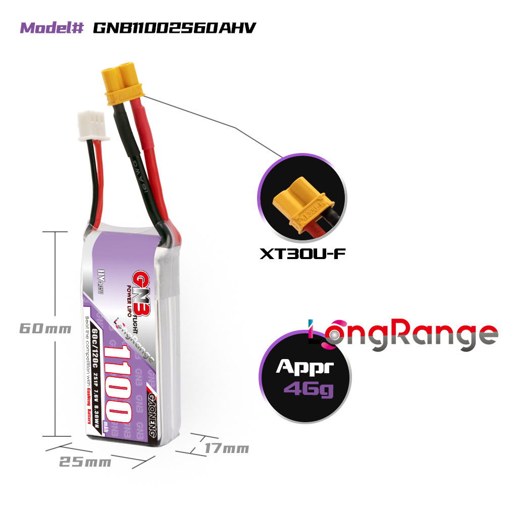 GNB 1100mAh 2S 3S 4S 6S 60C/12 - Drone Battery 3S ulasan dan harga
