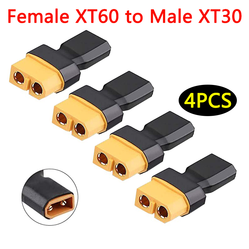 4Pcs XT60 to XT30 Plug Female  - Drone Battery Balance Charger ulasan dan harga
