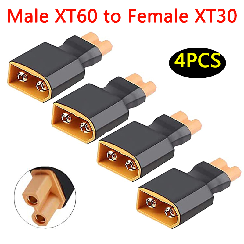 4Pcs XT60 to XT30 Plug Female  - Drone Battery Balance Charger ulasan dan harga