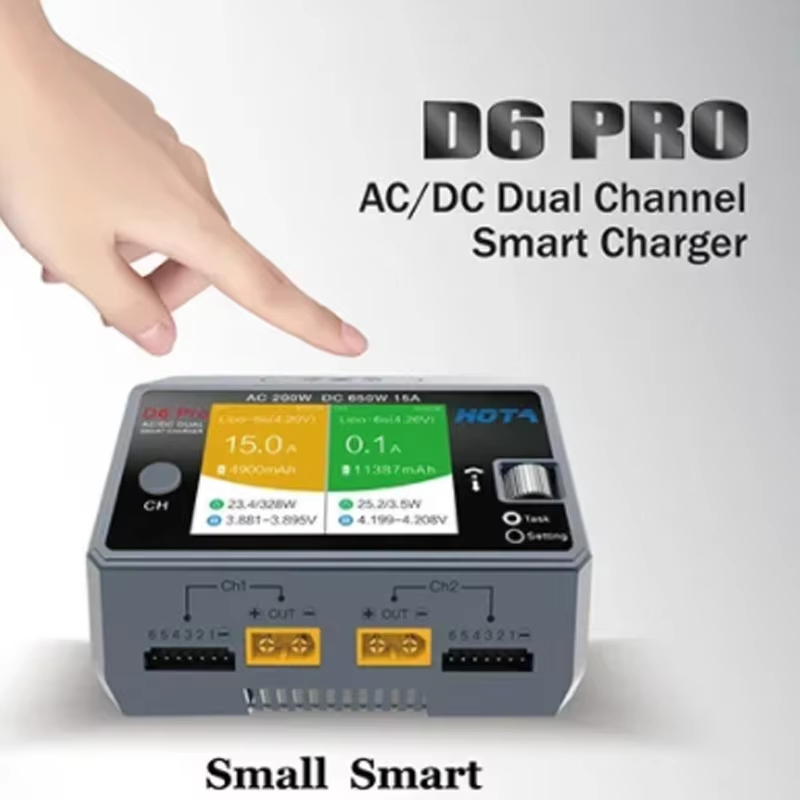 HOTA D6 Pro 200W AC 650W DC Du - Drone Battery Balance Charger ulasan dan harga