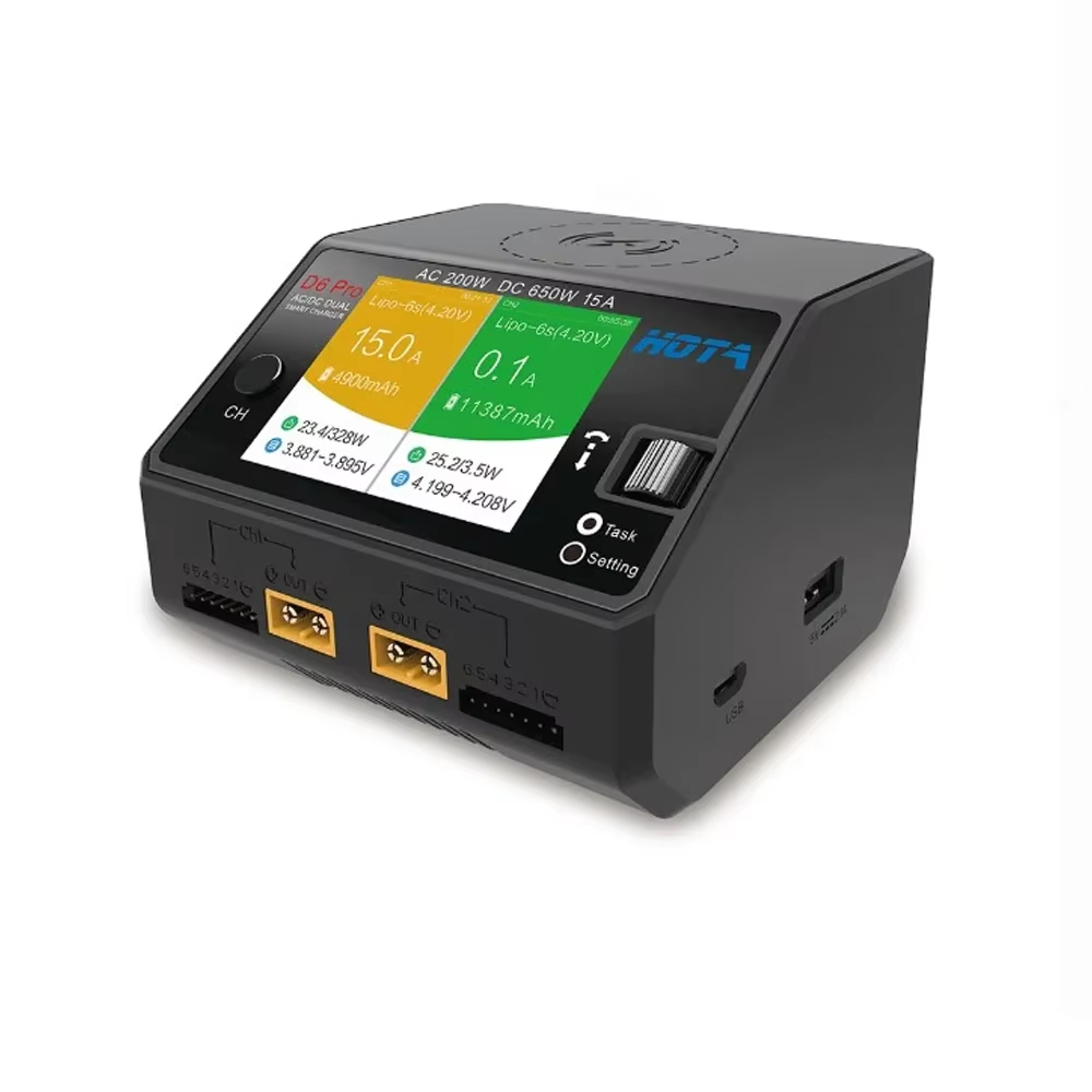 HOTA D6 Pro 200W AC 650W DC Du - Drone Battery Balance Charger ulasan dan harga
